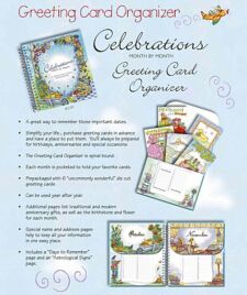 Celebrations greeting card organizer